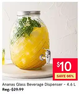 Kitchen Stuff Plus Ananas Glass Beverage Dispenser offer