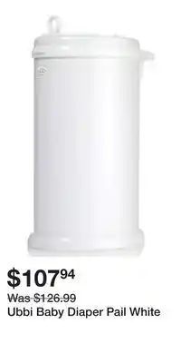 Well Ubbi Baby Diaper Pail White offer