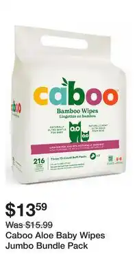 Well Caboo Aloe Baby Wipes Jumbo Bundle Pack offer