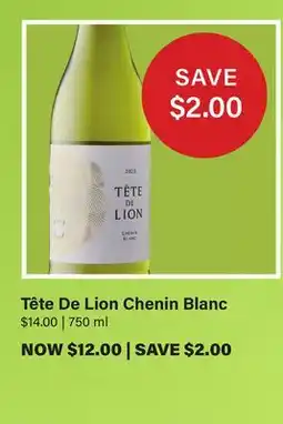 LCBO Tête De Lion Chenin Blanc offer