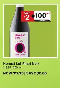 LCBO Honest Lot Pinot Noir offer