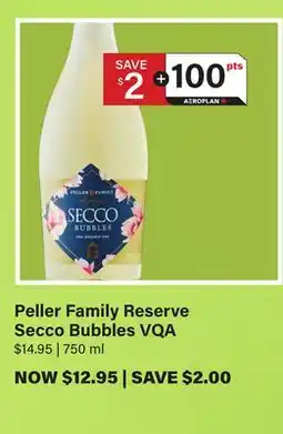 LCBO Peller Family Reserve Secco Bubbles VQA offer