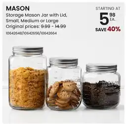 Stokes MASON Storage Mason Jar with Lid offer