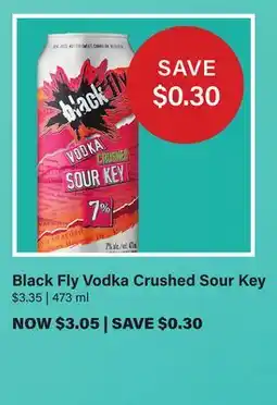 LCBO Black Fly Vodka Crushed Sour Key offer