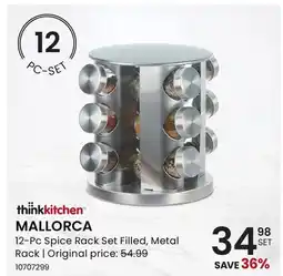 Stokes MALLORCA 12-Pc Spice Rack Set Filled offer