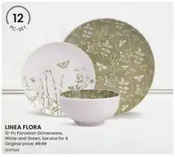 Stokes LINEA FLORA 12-Pc Porcelain Dinnerware offer