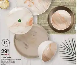 Stokes MARBEL 12-Pc Stoneware Dinnerware offer