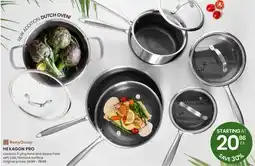 Stokes HEXAGON PRO Ceramic Frying Pans and Sauce Pans with Lids, Nonstick Surface offer