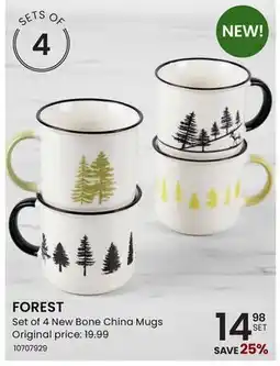 Stokes FOREST Set of 4 New Bone China Mugs offer