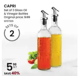 Stokes CAPRI Set of 2 Glass Oil & Vinegar Bottles offer