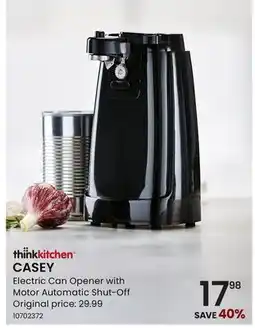 Stokes CASEY Electric Can Opener with Motor Automatic Shut-Off offer