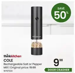Stokes COLE Rechargeable Salt or Pepper offer