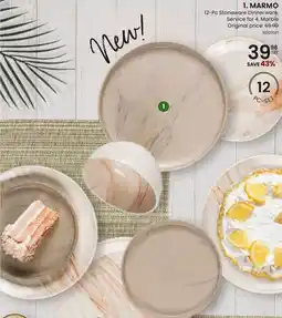 Stokes 1. MARMO 12-Pc Stoneware Dinnerware offer