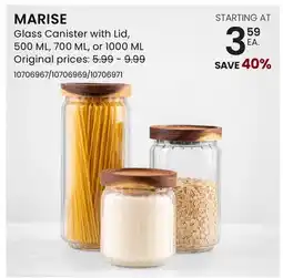 Stokes MARISE Glass Canister with Lid offer