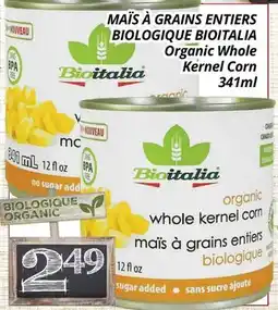 Supermarché PA MAÏS À GRAINS ENTIERS BIOITALIA | Organic Whole Kernel Corn offer
