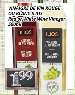Supermarché PA VINAIGRE DE VIN ROUGE OU BLANC ILIOS | Red or White Wine Vinegar offer