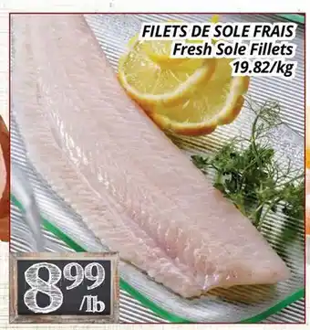 Supermarché PA FILETS DE SOLE FRAIS | Fresh Sole Fillets offer