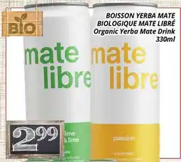 Supermarché PA BOISSON YERBA MATE BIOLOGIQUE MATE LIBRÉ | Organic Yerba Mate Drink offer