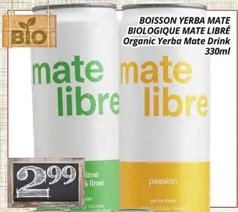 Supermarché PA BOISSON YERBA MATE BIOLOGIQUE MATE LIBRÉ | Organic Yerba Mate Drink offer