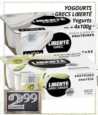 Supermarché PA YOGOURTS GRECS LIBERTÉ | Yogurts offer