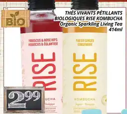 Supermarché PA THÉS VIVANTS PÉTILLANTS BIOLOGIQUES RISE KOMBUCHA | Organic Sparkling Living Tea offer