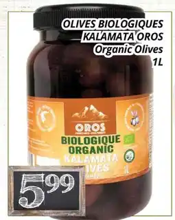 Supermarché PA OLIVES BIOLOGIQUES KALAMATA OROS | Organic Olives offer