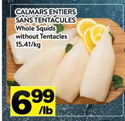 Supermarché PA CALMARS ENTIERS SANS TENTACULES | Whole Squids without Tentacles offer