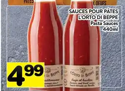 Supermarché PA SAUCES POUR PÂTES L'ORTO DI BEPPE | Pasta Sauces offer
