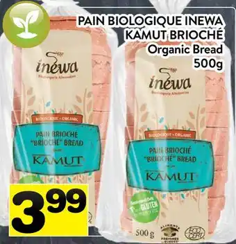 Supermarché PA PAIN BIOLOGIQUE INEWА KAMUT BRIOCHÉ | Organic Bread offer