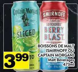 Supermarché PA BOISSONS DE MALT (SMIRNOFF OU CAPTAIN MORGAN) | Malt Beverages offer