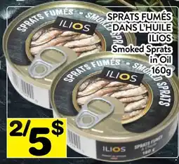 Supermarché PA SPRATS FUMÉS DANS L'HUILE ILIOS | Smoked Sprats in Oil offer