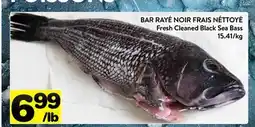 Supermarché PA BAR RAYÉ NOIR FRAIS NÉTTOYÉ | Fresh Cleaned Black Sea Bass offer