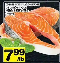 Supermarché PA DARNES DE SAUMON FRAIS DE L'ATLANTIQUE | Fresh Salmon Steaks offer