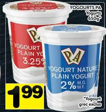 Supermarché PA YOGOURTS PA | Yogurts offer