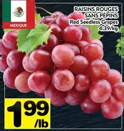 Supermarché PA RAISINS ROUGES SANS PÉPINS | Red Seedless Grapes offer