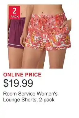 Costco Room Service Women's Lounge Shorts, 2-pack offer