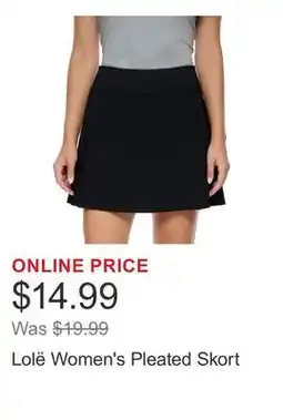 Costco Lolë Women's Pleated Skort offer