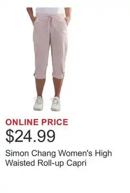 Costco Simon Chang Women's High Waisted Roll-up Capri offer