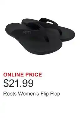 Costco Roots Women's Flip Flop offer
