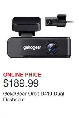 Costco GekoGear Orbit D410 Dual Dashcam offer