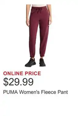 Costco PUMA Women's Fleece Pant offer