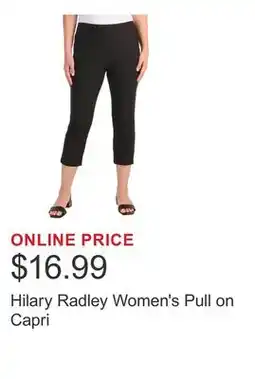 Costco Hilary Radley Women's Pull on Capri offer