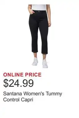 Costco Santana Women's Tummy Control Capri offer