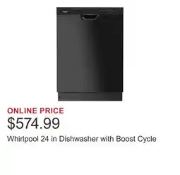 Costco Whirlpool 24 in Dishwasher with Boost Cycle offer