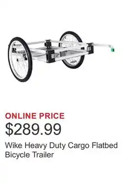 Costco Wike Heavy Duty Cargo Flatbed Bicycle Trailer offer