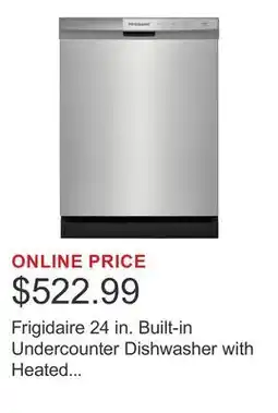 Costco Frigidaire 24 in. Built-in Undercounter Dishwasher with Heated Drying System offer