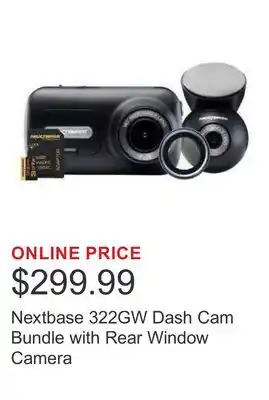 Costco Nextbase 322GW Dash Cam Bundle with Rear Window Camera offer