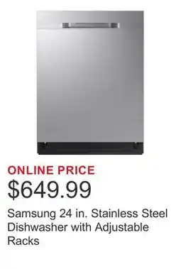 Costco Samsung 24 in. Stainless Steel Dishwasher with Adjustable Racks offer