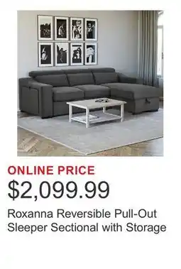 Costco Roxanna Reversible Pull-Out Sleeper Sectional with Storage offer