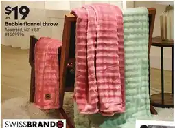 Giant Tiger Bubble flannel throw offer